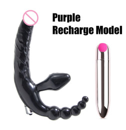 Тройной фаллоимитатор с вибратором Bene