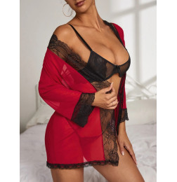 Кружевное кимоно и сексуальное нижнее белье Mellifluous L