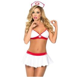 Костюм Медсестры – лиф, юбка, чепчик – Keep Quiet M