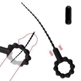 Силиконовый уретральный катетер с кольцом на головку члена Hardy dick