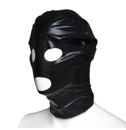 Маска БДСМ виниловая черная с глазами Or