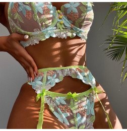 Прозрачный комплект нижнего белья с цветочной вышивкой Per amore M