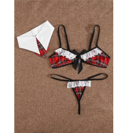 Комплект Школьницы – воротничек, бюстгалтер, трусики – Doux XL