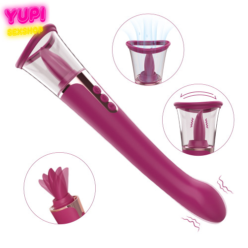 Вакуумный вибратор массажер 3 в 1 Cersei Bordo