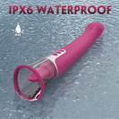 Вакуумный вибратор массажер 3 в 1 Cersei Bordo