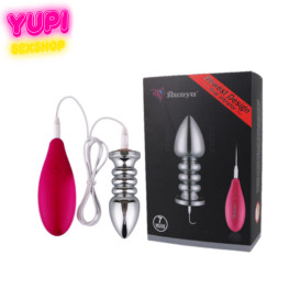 Металлическая анальная пробка с вибрацией Figoro M