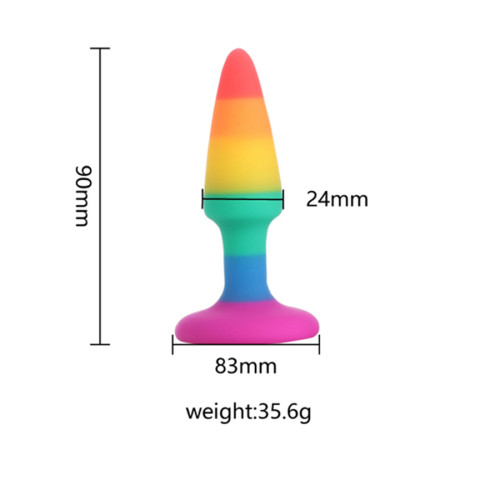 Силиконовая анальная пробка LGBT S