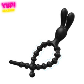 Регулируемое кольцо на член для стимуляции клитора Bunny