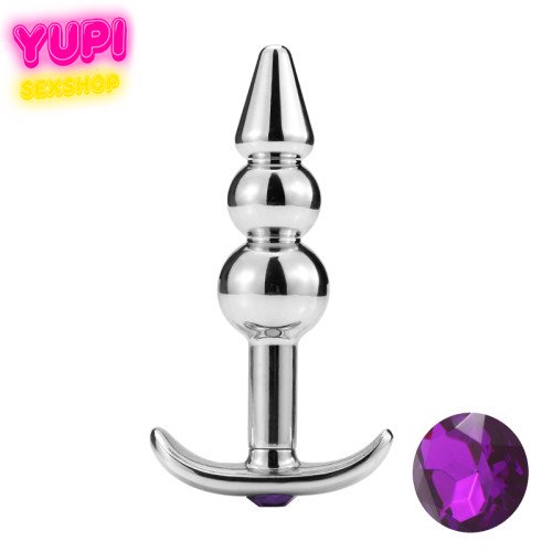Металева анальна пробка Anchor Shaped Dark Purple S