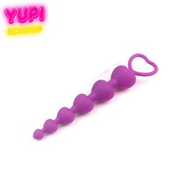 Анальная цепочка с кольцом в форме сердца Spruce Purple