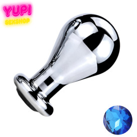 Металлическая анальная пробка Bit Prof Dark Blue L