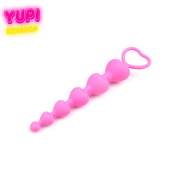 Анальная цепочка с кольцом в форме сердца Spruce Pink