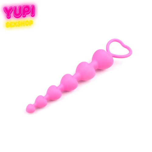 Анальная цепочка с кольцом в форме сердца Spruce Pink