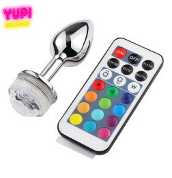 Металлическая светодиодная анальная пробка Luminous RCT S