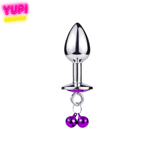 Металлическая анальная пробка Bell Circle Purple S