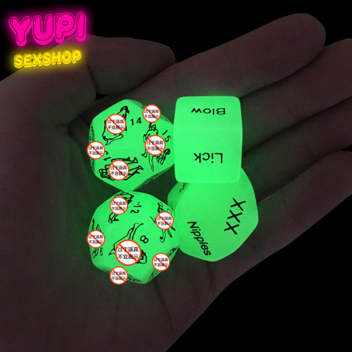 Светящиеся игральные кубики для секса 4шт How And Where