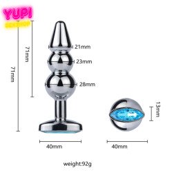 Металлическая анальная пробка Diamond M