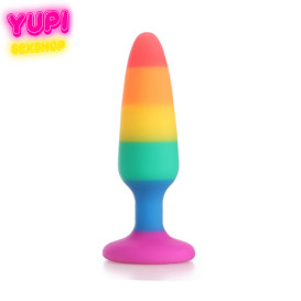 Силиконовая анальная пробка LGBT M