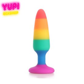 Силиконовая анальная пробка LGBT M