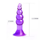 Силиконовая сиреневая анальная пробка с присоской Quint Purple