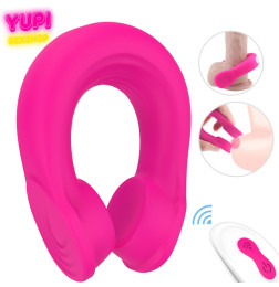 Эрекционное кольцо с вибро Song Magenta RCT