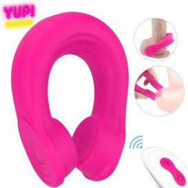 Эрекционное кольцо с вибро Song Magenta RCT