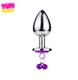 Металлическая анальная пробка Bell Circle Purple M