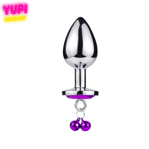 Металлическая анальная пробка Bell Circle Purple M