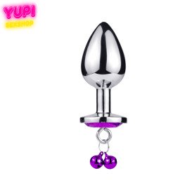 Металлическая анальная пробка Bell Circle Purple M