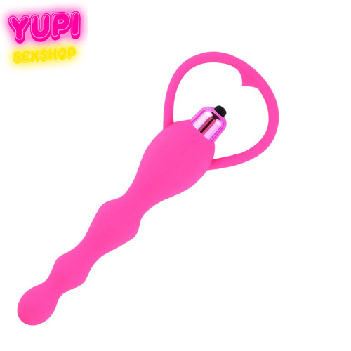 Анальный вибратор-цепочка Isis Pink