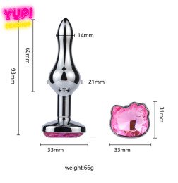 Металлическая анальная пробка Kitty Model S