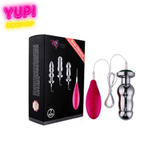 Металлическая анальная пробка с вибрацией Figoro L