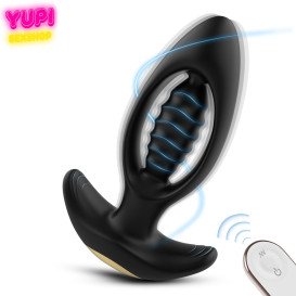 Вібруюча анальна пробка з пультом д/к Pile Driver Black