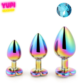 Набір перламутрових металевих анальних пробок Light Blue