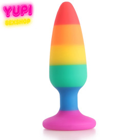 Силиконовая анальная пробка LGBT L