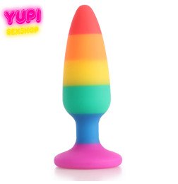 Силиконовая анальная пробка LGBT L