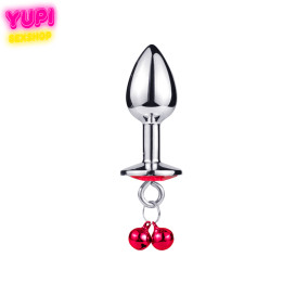 Металлическая анальная пробка Bell Circle Red S