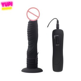 Силіконовий вібруючий фалоімітатор Ripple Dildo Vibe Black