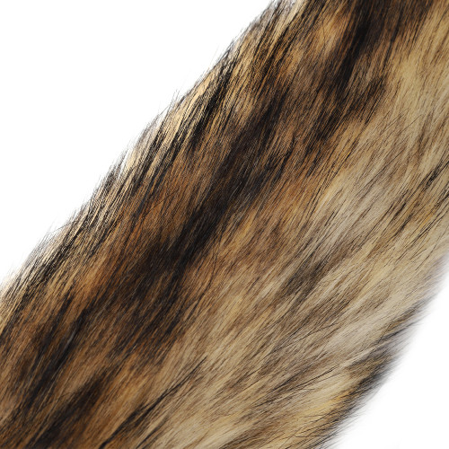 Силиконовая анальная пробка с хвостом Fox Fur Beige RCT