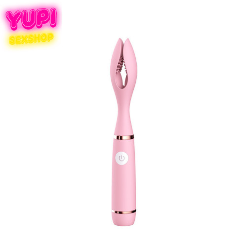 Вібратор з кліпсою для клітора Shark Mouth Pink