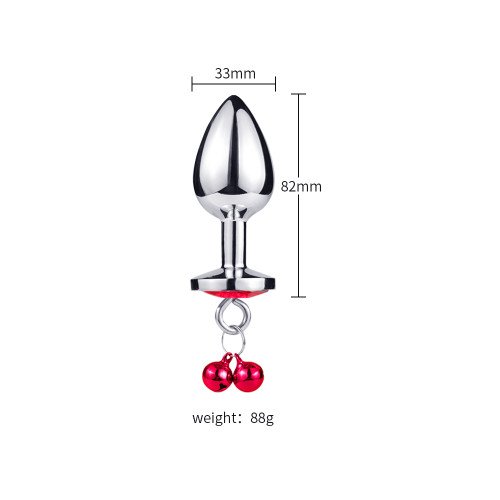 Металлическая анальная пробка Bell Circle Red M