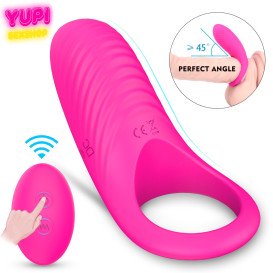 Ерекційне кільце з вібрацією Himan Magenta RCT