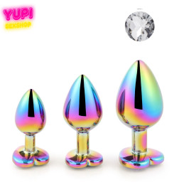 Набор перламутровых металлических анальных пробок White