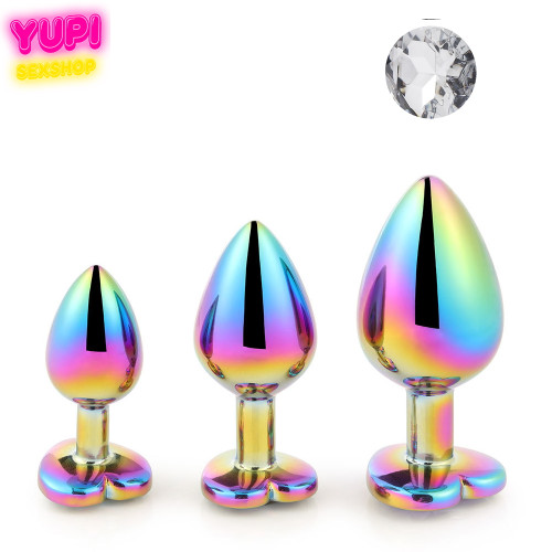 Набор перламутровых металлических анальных пробок White