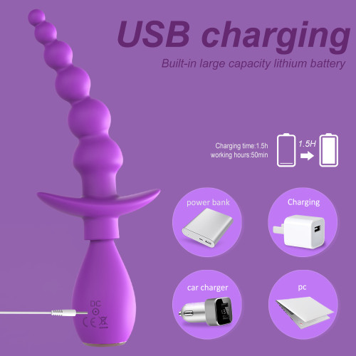 Анальная цепочка с вибрацией Babs