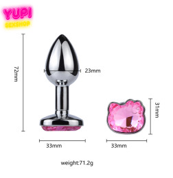 Металлическая анальная пробка Kitty S