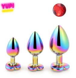 Набор перламутровых металлических анальных пробок Red