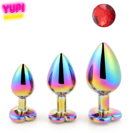 Набор перламутровых металлических анальных пробок Red