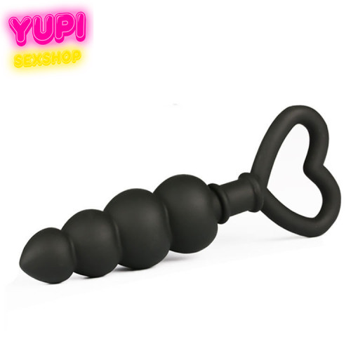 Анальна пробка з кільцем у формі серця Quart Black