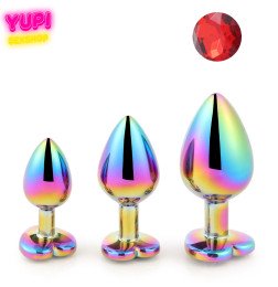 Набір перламутрових металевих анальних пробок Red